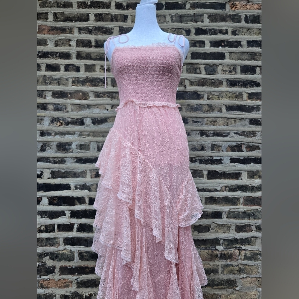 Alice + Olivia Pink Ruffle Maxi Dress - Picture 6 of 10